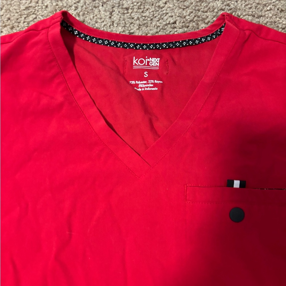 Koi Women’s Red Scrub Top